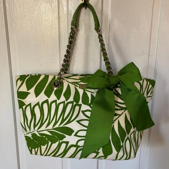 Kate Spade Palm Fronds Canvas Tote - Picture 2 of 11